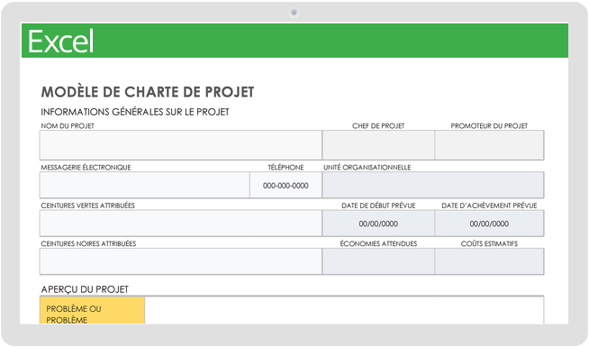 Modèle de charte de projet